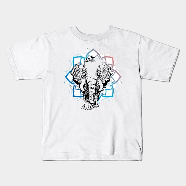 Elephantadora Kids T-Shirt by JabsCreative
